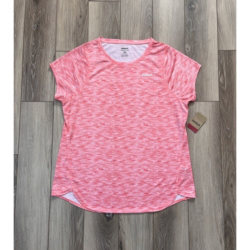 Reebok Athletic Short Sleeve Tee Lightweight Stretch Pink Women’s Sz Medium NWT